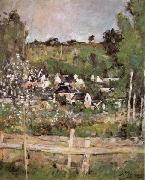 Paul Cezanne View of Auvers-sur-Oise-The Fence oil